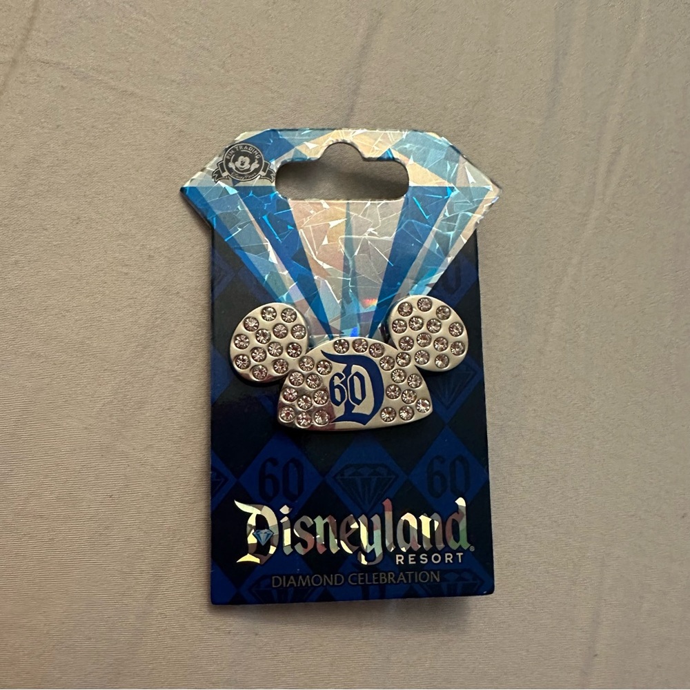 Disney Silver and Blue Mickey Brooch